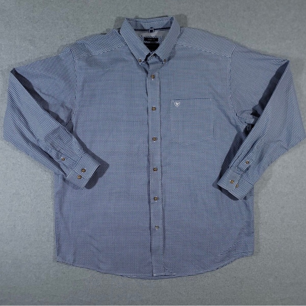 Ariat Pro Series Basket Weave Shirt Mens XL Long Sleeve Button Up Stretch